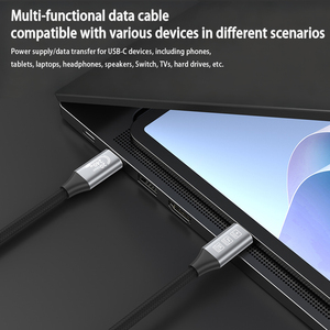 Cable de Carga Rápida USB4.0 Tipo-C de 40 Gbps, 8K, Video, Datos, 20V, 5A, PD240W, para IOS, Banco de Energía, Teléfono Móvil, Nailon - Product Image 4