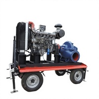 Pompe mobile d'irrigation agricole 14Sh-6A à moteur diesel, 800L/min, grand débit, haute pression, monophasée, double aspiration, OEM 1