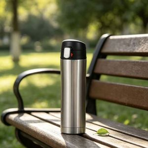 Vaso Térmico de Acero Inoxidable 304 de 450ml, Taza de Viaje Japonesa Ecológica con Tapa Abatible, Regalo Empresarial al por Mayor - Product Image 1