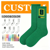 Chaussettes de sport souples unisexes, design personnalisé, respirantes, chaussettes athlétiques en coton tricoté, chaussettes mi-hautes pour la course à pied, la salle de sport, chaussettes mi-hautes confortables