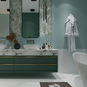 Ánh sáng màu xanh lá cây hiện đại chống trượt gạch 3D mô hình bức tranh tường mộc mạc cho biệt thự bên ngoài không gian sống thiết kế hiện đại bức tranh tường mộc mạc - Product Image 6