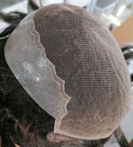 Q6 Australia encaje suizo con PU alrededor de <span class=keywords><strong>mujer</strong></span> tupé peluca prótesis 180% marrón claro Topper de <span class=keywords><strong>cabello</strong></span> humano para <span class=keywords><strong>mujer</strong></span> - Product Image 1