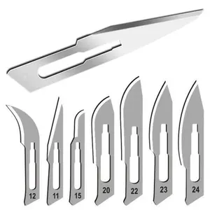 Y tế dùng một lần vô trùng thép không gỉ phẫu thuật scalpel Blade với xử lý