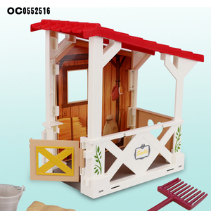 어린이를 위한 플라스틱 모델 액션 피규어 말 장난감 마구간 세트 - Product Image 4
