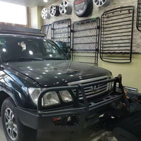Kit de Parachoques Delantero Todoterreno 4x4 para Lexus LX470, de Acero Resistente, Impermeable, con Soportes para Cabrestante y Barra Protectora con Luces LED