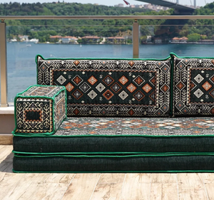 Ensemble de canapés arabes modulaires peu encombrants pour salon de chicha et mobilier de balcon - Product Image 4