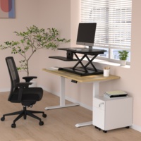 Convertisseur de bureau électrique intelligent ergonomique pour position assise ou debout, table compacte pour ordinateur portable de bureau