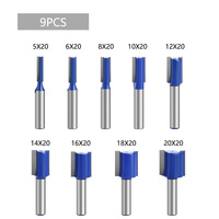 Pisau Pemotong Lurus Berujung Ganda 8mm Shank Slotted Double-Edged CNC Carbide 2Flutes 45HRC Climb Milling Cutting Machine Tersedia ODM/OEM