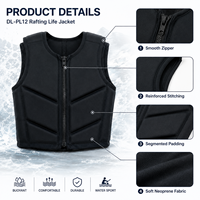 Chaleco Salvavidas Profesional de Neopreno 120-150N con Espuma NBR para Kayak en Aguas Bravas y Rescate Acuático