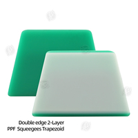 Spatule CLEZE double tranchant 2 couches en PPF, anti-rayures, en caoutchouc TPU pour l'installation de film vinyle de carrosserie et de film pour vitres de voiture