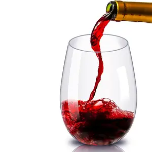 Bicchiere da vino senza stelo in policarbonato di plastica infrangibile