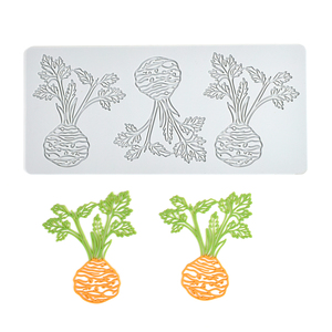 Moules en silicone pour bonbons gélifiés, moules de cuisson de cuisine, tapis de pâtisserie ronds à dentelle, décorations de gâteaux en forme de radis, fournitures de pâtisserie - Product Image 5