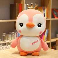 Peluche pingouin de dessin animé douce avec rembourrage en coton PP pour filles de 8 à 13 ans, cadeau d'anniversaire, poupée à câliner