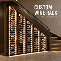 Système de rangement modulaire en bois et métal pour cave à vin commerciale, présentoir pour hôtel, restaurant, club