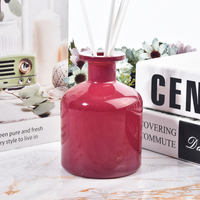 Diffuseur de parfum en verre rouge rubis Sunny Glassware avec boîte personnalisée de haute qualité pour la maison et le bureau