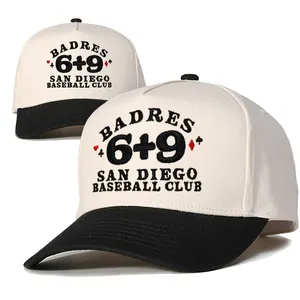 2024热卖流行设计3色5面板棒球帽白色绿色高尔夫球帽男女通用儿童帽