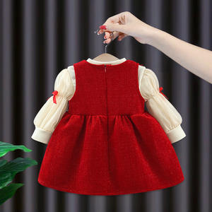 Abito da festa per bambina, set di vestiti per compleanno, vestito da bambina con colletto quadrato - Product Image 2