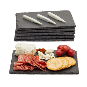 Mini-assiettes de service écologiques en pierre pour les dîners, plateaux de charcuterie, planches à fromage en <span class=keywords><strong>ardoise</strong></span>, craies en pierre ollaire pour - Product Image 1