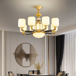 Lámpara de Techo LED de Estilo Chino con Múltiples Cabezas, Redonda, para Sala de Estar, Hogar, Villa, con Interruptor E27 - Product Image 3