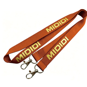 Lanière en polyester personnalisée avec logo sérigraphié Or Métallique Pantone 871C, pour moto et <span class=keywords><strong>porte</strong></span>-clés de voiture - Product Image 3