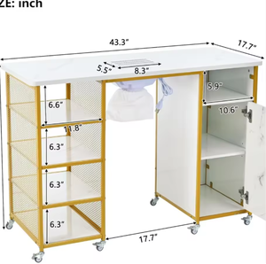 Precio Directo de Fábrica: Muebles Modernos Desmontables para Salón de Belleza, Mesas de Madera para Uñas, Tocador, Mesa de Manicura, Barra de Uñas - Product Image 2