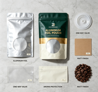 Sacs Mylar personnalisés imprimés mats pour emballage alimentaire et épices, anti-odeur, en aluminium, avec fermeture éclair, pochettes verticales