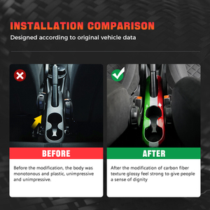 Coque de support de verre à eau en Fiber de carbone véritable Shasha pour <span class=keywords><strong>Fiat</strong></span> Abarth <span class=keywords><strong>500</strong></span> 595 695 <span class=keywords><strong>2016</strong></span> + accessoires intérieurs - Product Image 3