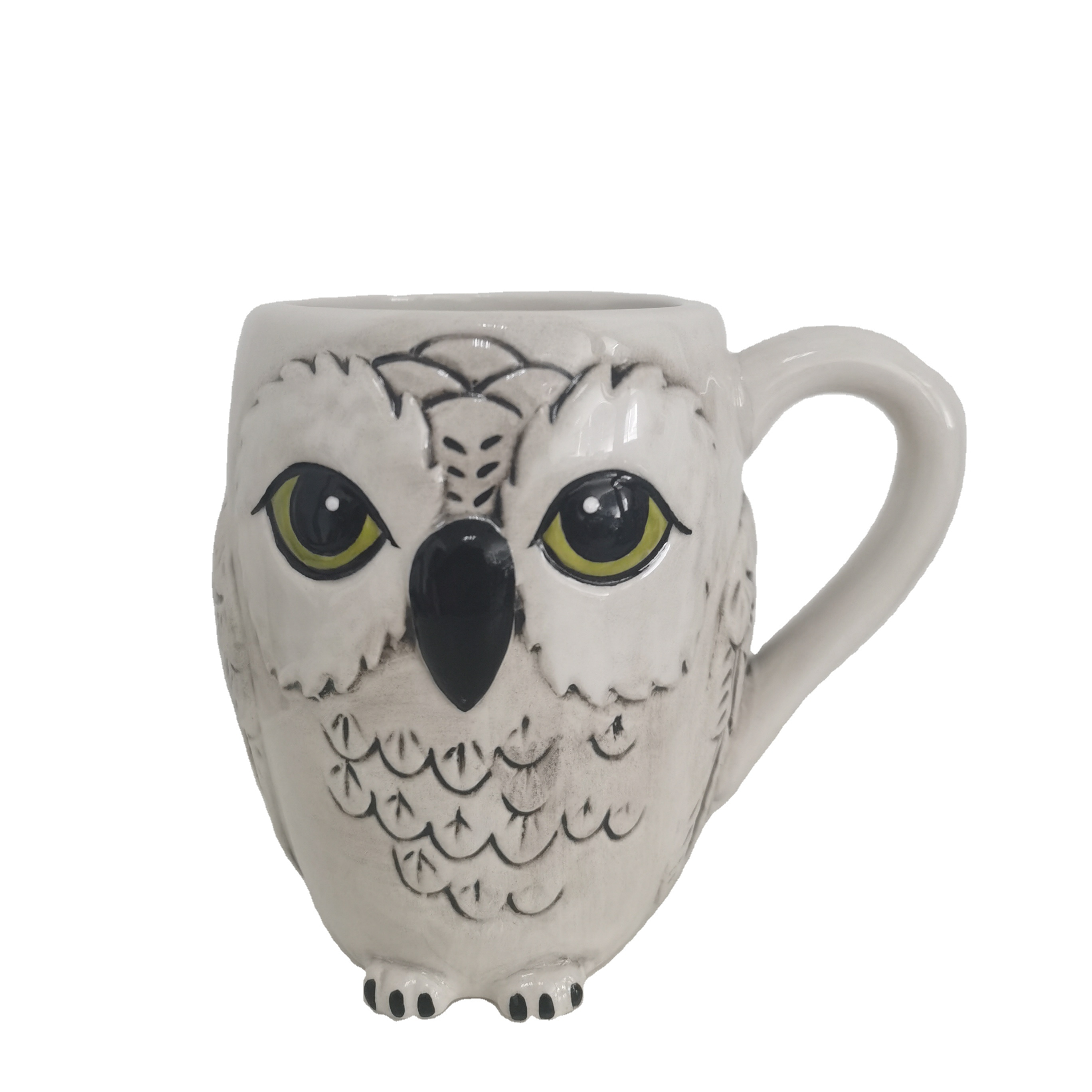 Tazza In Ceramica Divertente 443 Ml - Motivo 'Sindrome Del Gufo Irritabile' - Lavabile In Lavastoviglie E Microonde