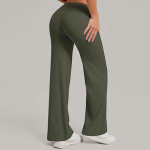Nuovi Modelli di <span class=keywords><strong>Pantaloni</strong></span> Yoga a Gamba Dritta in Morbido Tessuto Butter, Leggings a Vita Media per <span class=keywords><strong>Donna</strong></span>, <span class=keywords><strong>Pantaloni</strong></span> da Palestra, Fitness, <span class=keywords><strong>Pantaloni</strong></span> a Zampa d'Elefante, Abbigliamento Sportivo con Logo - Product Image 3