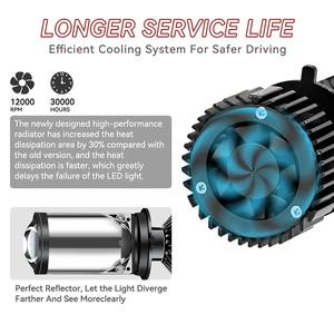 H4 9003 HB2 LED faro lampada Kit con Mini proiettore lente ventola di raffreddamento 20000LM Automobile Hi/Lo fascio lampadina 12V 6500K bianco Y6 - Product Image 4
