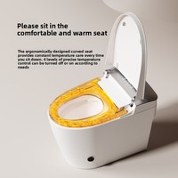 WC intelligent à poser au sol de haute qualité, automatique, électrique, avec siège chauffant, bidet intelligent, une seule pièce