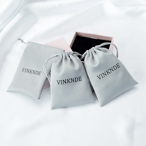 Sac à cordon en satin de luxe 12x16cm, grande taille, avec logo personnalisé, pour perruques, mèches de cheveux, emballage, couleurs assorties, pochette anti-poussière pour bijoux - Vente chaude - Product Image 6