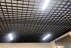 Panneau de plafond blanc moderne à grille, installation encastrée pour usage intérieur - Product Image 5