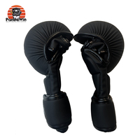 Gant professionnel MMA Gants de boxe Noir mat 6oz MMA Formation Sparring Grappling Boxe Muay Thai Gants