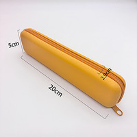 Étui de rangement portable en silicone avec fermeture éclair, sac de voyage grande capacité pour crayons et pinceaux de maquillage