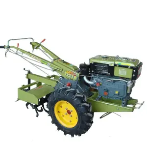 Günstige kleine Mini 22 PS 2WD Garten Farm Pinne Walking Hand Traktor Tract eur Agricole Traktor mit Anhänger Pflug Anbaugeräte