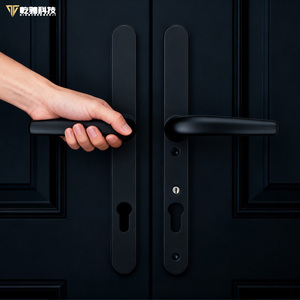 Bộ hoàn chỉnh nhôm cửa chính xử lý khóa bảo mật cao Thời Tiết Hiện Đại Ambidextrous cho lối vào nhà chống ăn mòn - Product Image 3