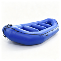 Bateau gonflable de 13 pieds, nouvelle version très vendue, auto-vidangeant, pour 6 à 8 personnes, résistant à l'usure, aux UV, avec plancher renforcé