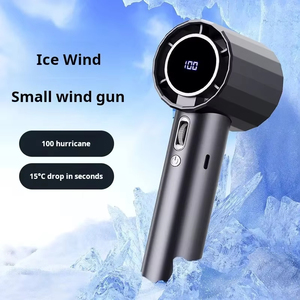 Ventilador de Mano Portátil para Exteriores y Camping con Pantalla LED, 2000mAh, Recargable por USB, Mini Aire Acondicionado - Product Image 3