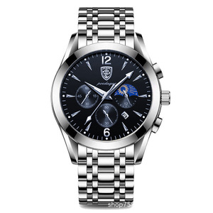POEDAGAR, nuevo reloj deportivo para hombre, marca superior de lujo, reloj impermeable para hombre, reloj de pulsera de cuero con fecha de cuarzo para hombre <span class=keywords><strong>829</strong></span> - Product Image 4