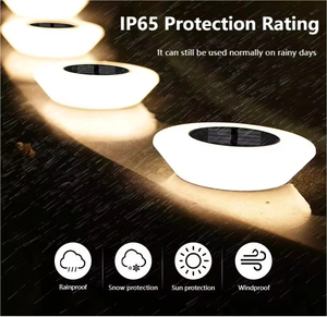 Luz <span class=keywords><strong>Solar</strong></span> Cálida para Jardín, Césped y Caminos, con 14 LED, Carcasa Pequeña de ABS, IP66 Impermeable, Panel Monocristalino, Batería de 600mAh, 360°, Automática - Product Image 3