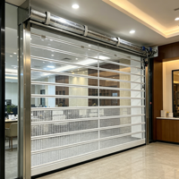 Volet roulant transparent en polycarbonate, volet de devanture en cristal clair, type HK, porte enroulable en cristal, électrique, automatique