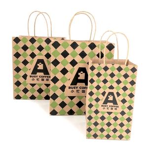 Bolsa de Papel Kraft Marrón Biodegradable y Reciclable para Café para Llevar, con Logotipo Personalizado, Impresión Offset para Champán - Product Image 5