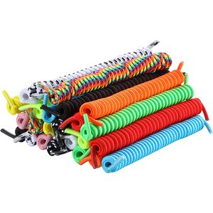 Lacets élastiques sans nœud, lacets en spirale, lacets paresseux, couleur unie, pour baskets, chaussures de sport décontractées - Product Image 1