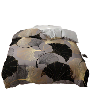 Wholesale 3D Printed Modern 3 Piece Ginkgo Leaf Duvet Cover Set with Floral Design Pillow Cases Bedding - Product Image 1