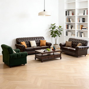 طقم أريكة خشبية E2335 (مقعد فردي/مقعد مزدوج/ثلاثي المقاعد) تصميم عصري أنيق للفنادق والشقق وغرف المعيشة وغرف الضيوف والشقق الفندقية - Product Image 3