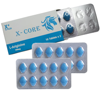 X Core Capsules d'énergie à base de plantes pour hommes Maca noire Epimedium Plus comprimés de synchronisation bleu supplément Libido pilules personnalisées pour hommes