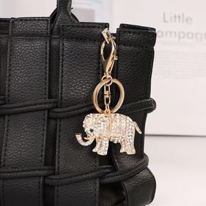 Wholesale Rhinestone Elephant Keychain Full Diamond Metal Animal Pendant, Fashion <b>Bag</b> Charm for Girls <b>Hot</b> Selling OEM Gift Item - Product Image 6