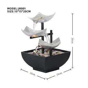 室内办公室放松装饰桌面喷泉桌面树叶喷泉桌面迷你喷泉