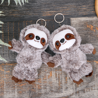 En gros, Porte-clés pendentif peluche paresseux mignon, personnalisé, super doux, jouet Bradypode, poupée pour machine à griffes, animal en peluche pour cadeau, OEM